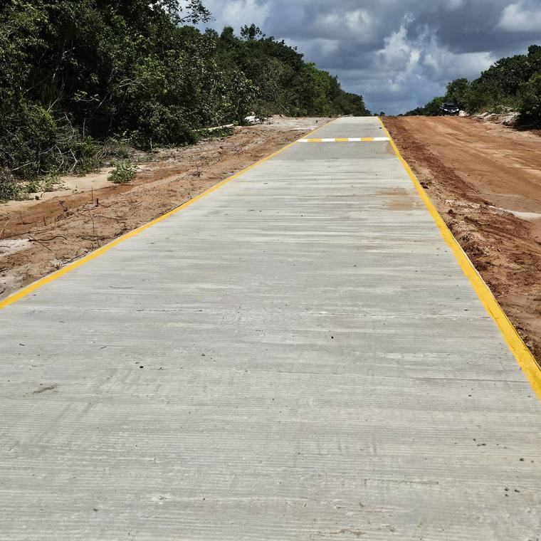 Finished concrete road handed over